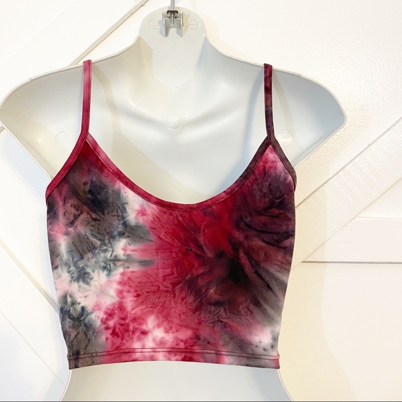 Fashion Nova Tie Dye Printed Cropped Tank Top Multicolor Sz Small - Picture 3 of 4